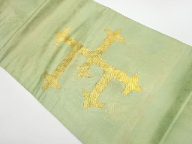 JAPANESE KIMONO / VINTAGE NAGOYA OBI / WOVEN ABSTRACT PATTERN